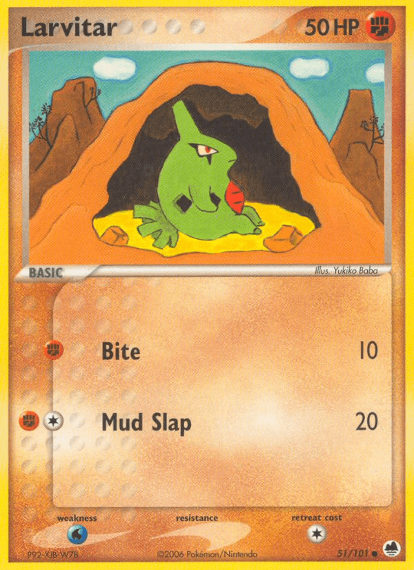 Larvitar z edície Dragon Frontiers, karta č.51