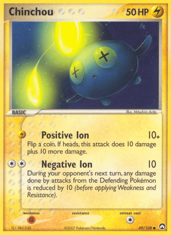 Chinchou z edície Power Keepers, karta č.49