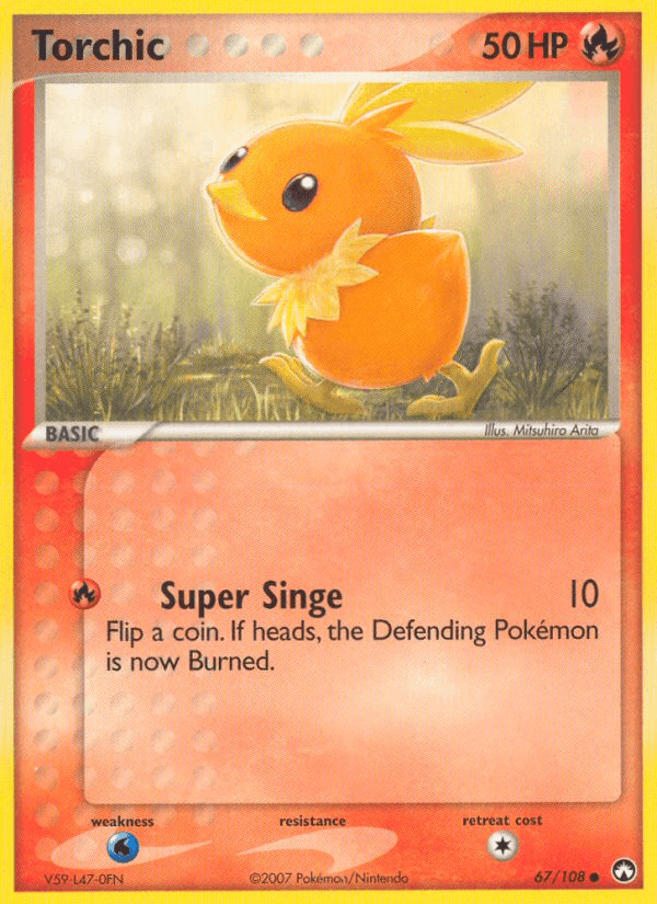Torchic z edície Power Keepers, karta č.67