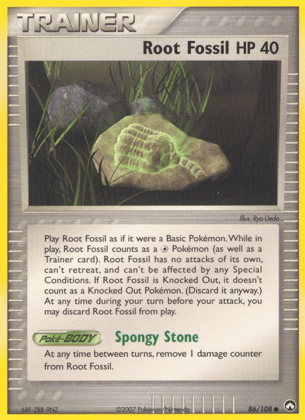 Root Fossil z edície Power Keepers, karta č.86
