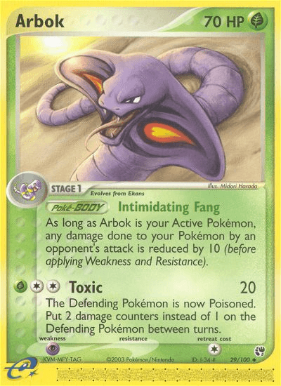 Arbok z edície Sandstorm, karta č.29