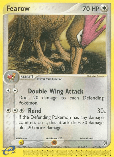 Fearow z edície Sandstorm, karta č.37
