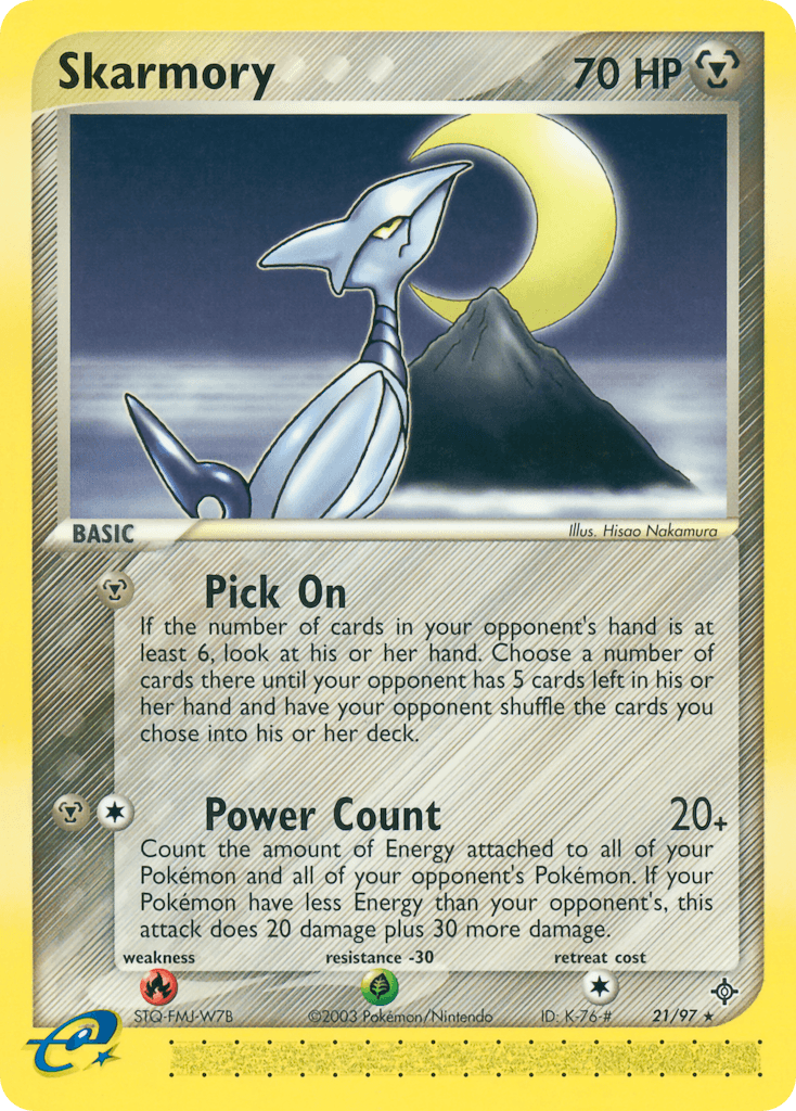 Skarmory z edície Dragon, karta č.21
