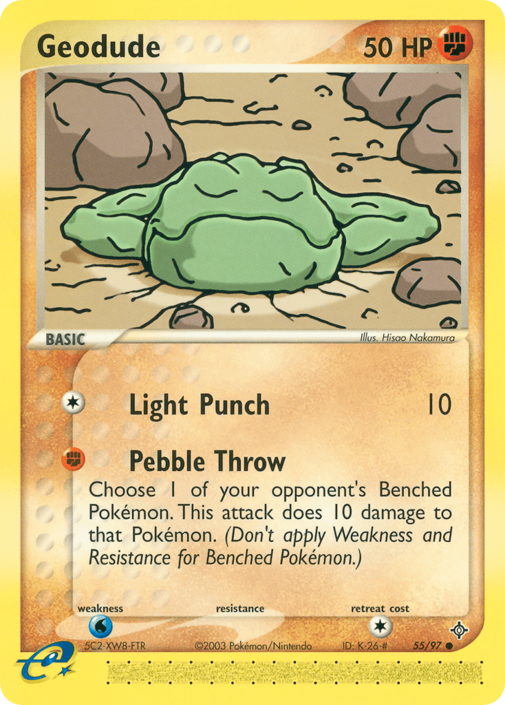Geodude z edície Dragon, karta č.55