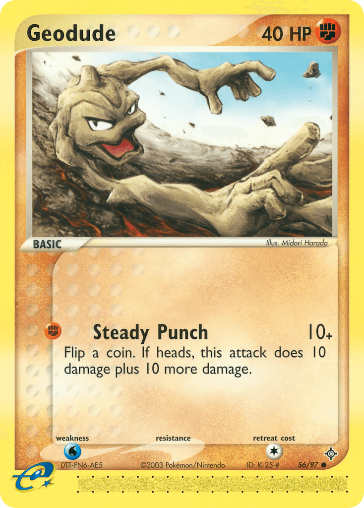 Geodude z edície Dragon, karta č.56