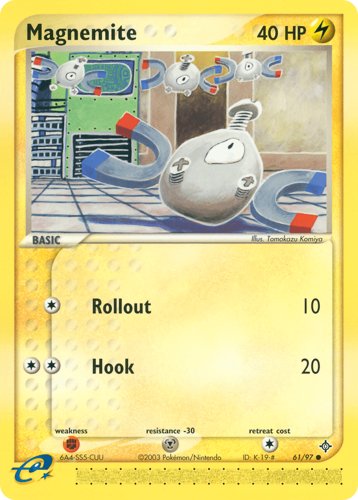 Magnemite z edície Dragon, karta č.61