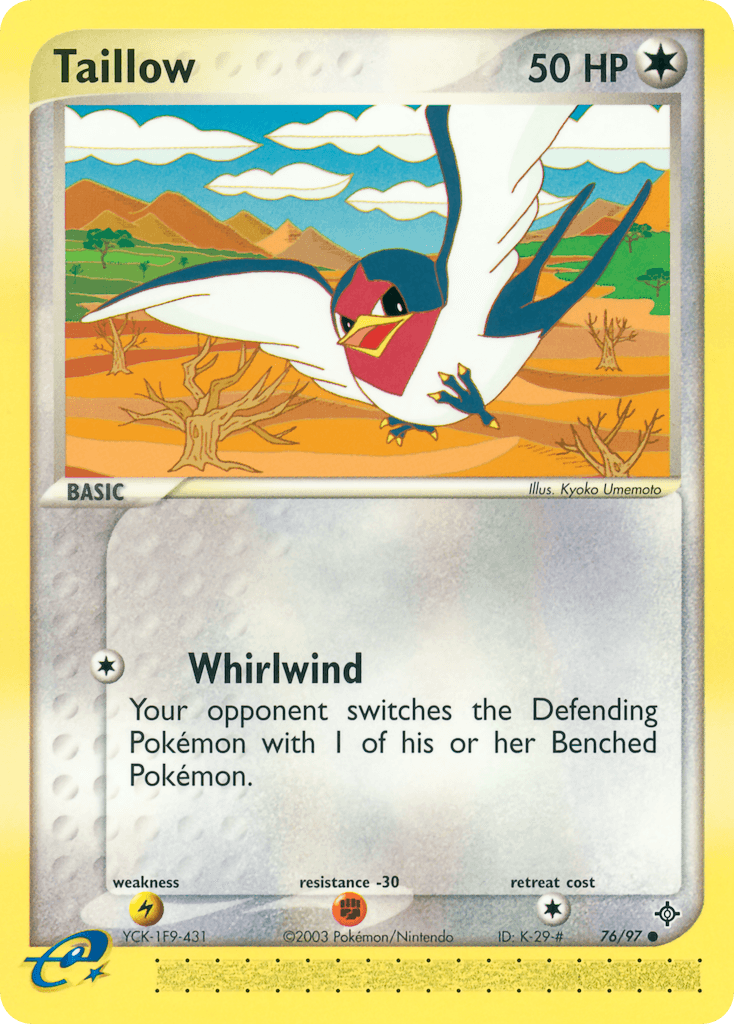 Taillow z edície Dragon, karta č.76