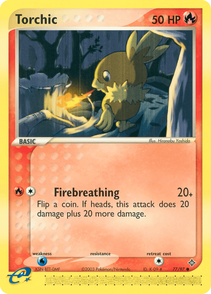 Torchic z edície Dragon, karta č.77