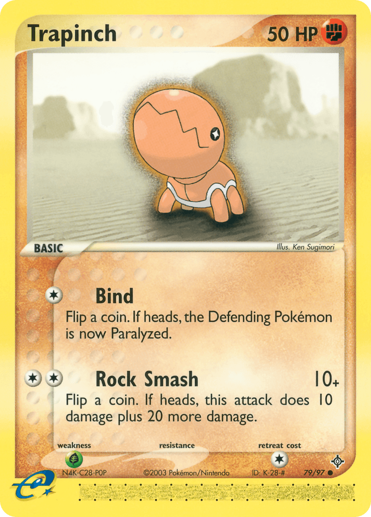 Trapinch z edície Dragon, karta č.79