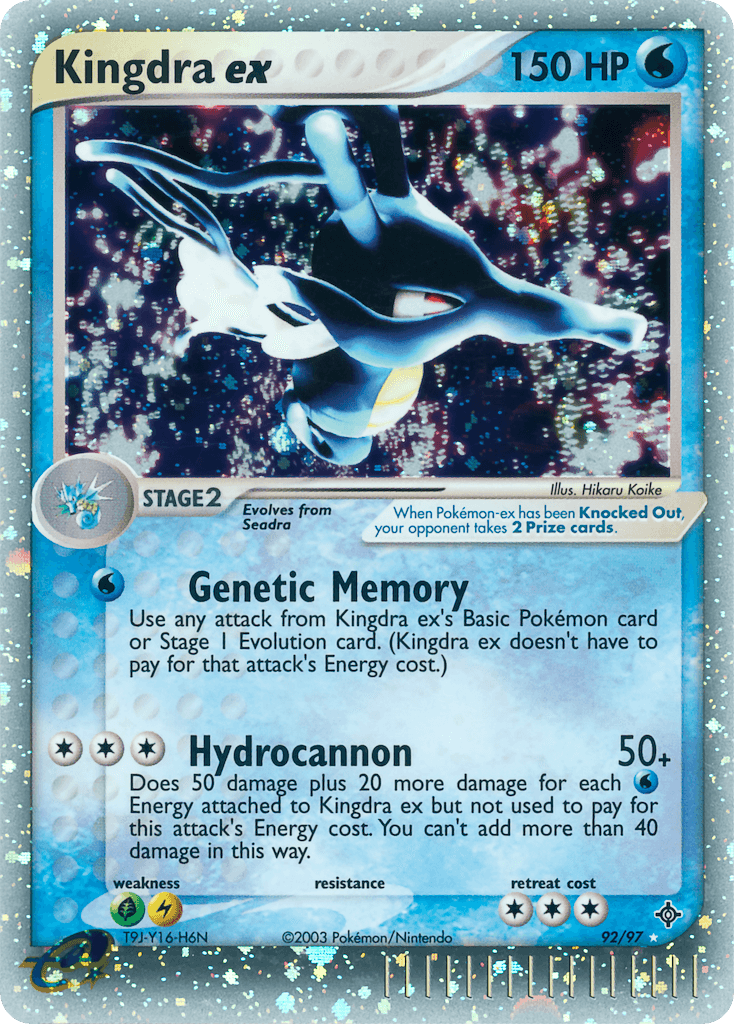 Kingdra ex z edície Dragon, karta č.92