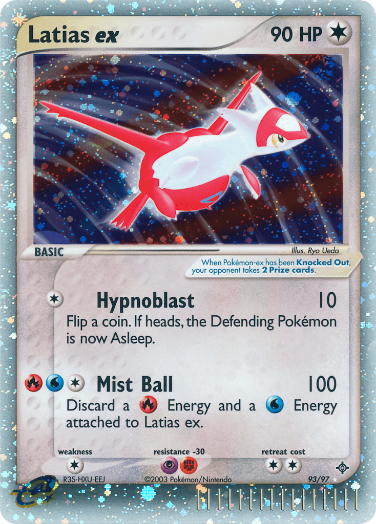 Latias ex z edície Dragon, karta č.93