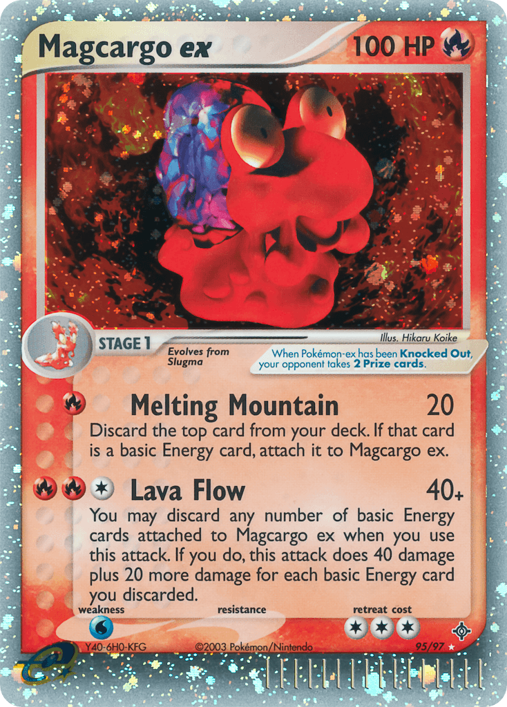 Magcargo ex z edície Dragon, karta č.95