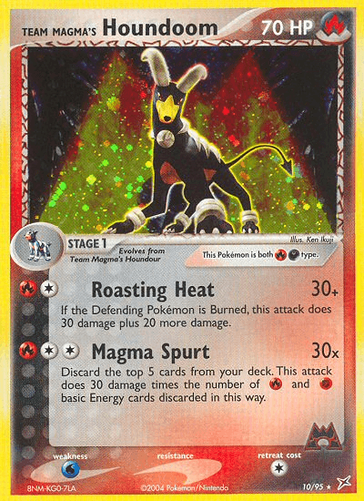 Team Magma's Houndoom z edície Team Magma vs Team Aqua, karta č.10