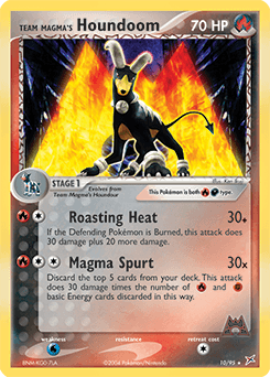 Team Magma's Houndoom z edície Team Magma vs Team Aqua, karta č.10