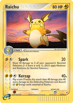 Raichu z edície Team Magma vs Team Aqua, karta č.13
