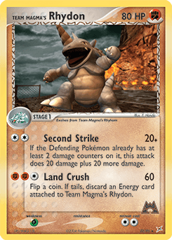 Team Magma's Rhydon z edície Team Magma vs Team Aqua, karta č.22