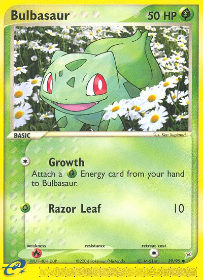 Bulbasaur z edície Team Magma vs Team Aqua, karta č.39