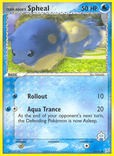 Team Aqua's Spheal z edície Team Magma vs Team Aqua, karta č.57