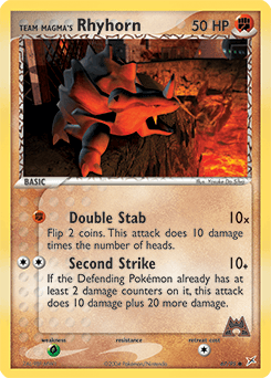 Team Magma's Rhyhorn z edície Team Magma vs Team Aqua, karta č.67