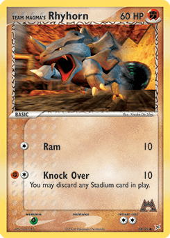 Team Magma's Rhyhorn z edície Team Magma vs Team Aqua, karta č.68