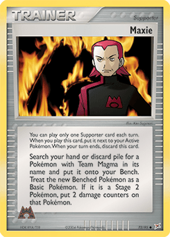Maxie z edície Team Magma vs Team Aqua, karta č.73