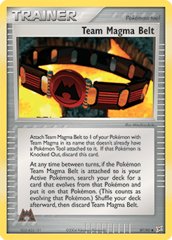 Team Magma Belt z edície Team Magma vs Team Aqua, karta č.81