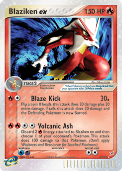 Blaziken ex z edície Team Magma vs Team Aqua, karta č.89