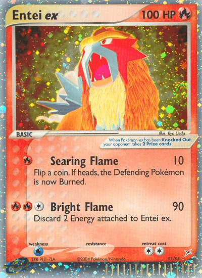 Entei ex z edície Team Magma vs Team Aqua, karta č.91