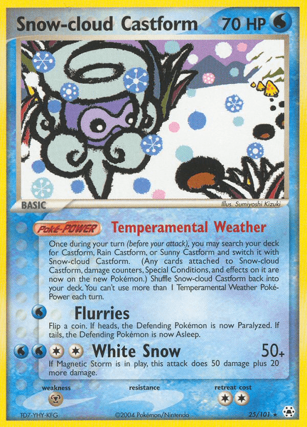 Snow-cloud Castform z edície Hidden Legends, karta č.25