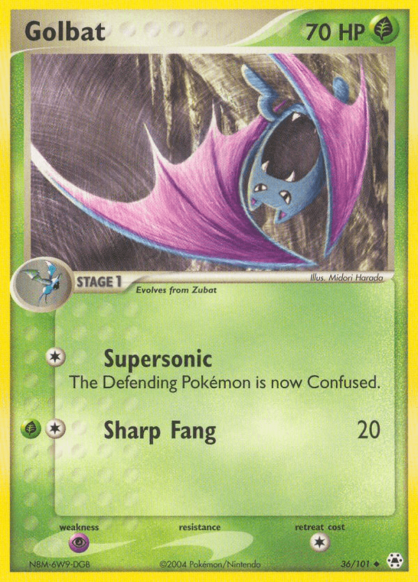 Golbat z edície Hidden Legends, karta č.36
