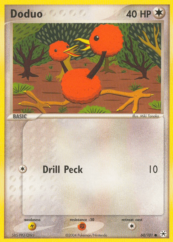 Doduo z edície Hidden Legends, karta č.60