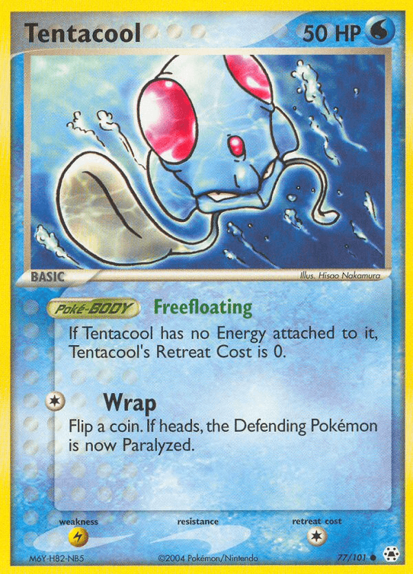 Tentacool z edície Hidden Legends, karta č.77