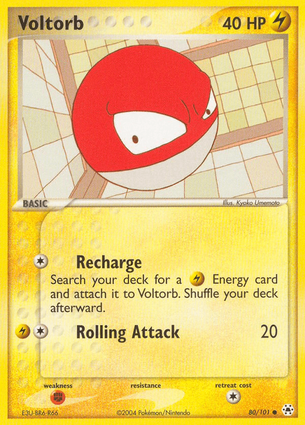Voltorb z edície Hidden Legends, karta č.80