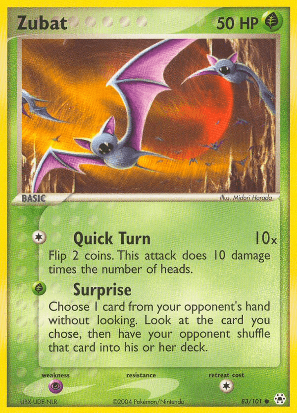 Zubat z edície Hidden Legends, karta č.83