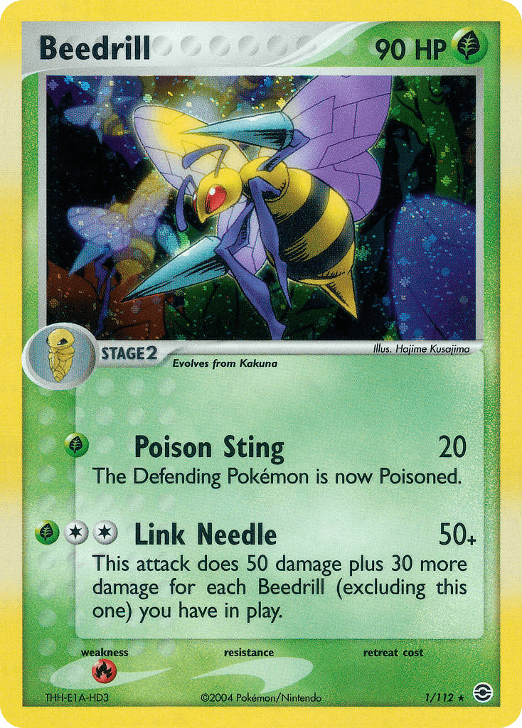 Beedrill z edície FireRed & LeafGreen, karta č.1