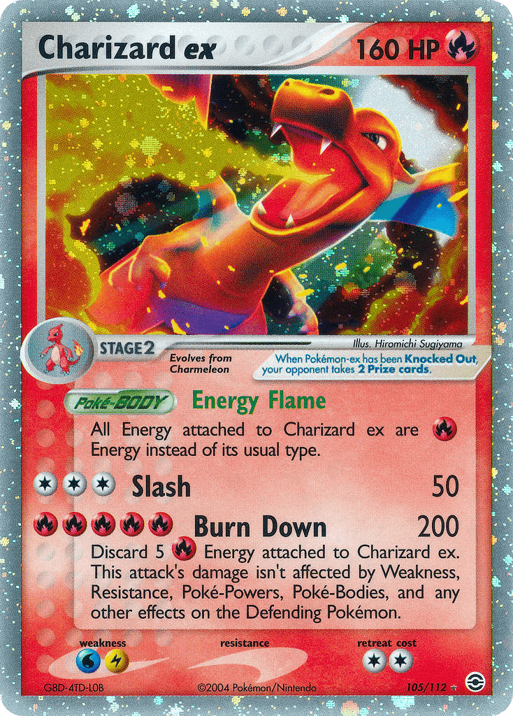 Charizard ex z edície FireRed & LeafGreen, karta č.105