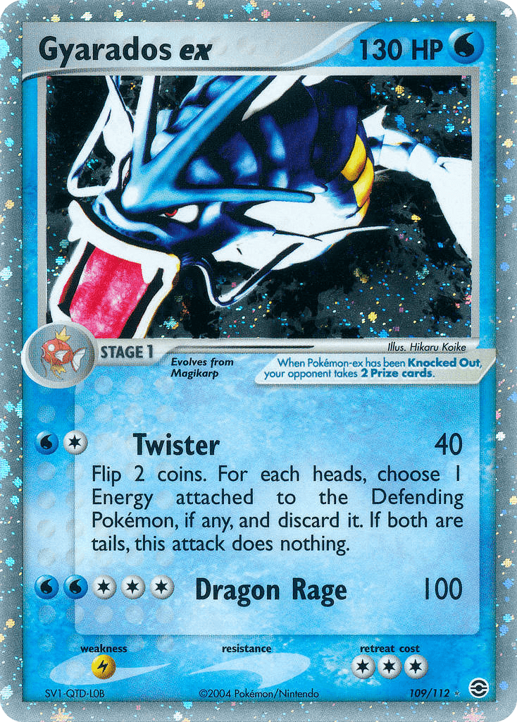 Gyarados ex z edície FireRed & LeafGreen, karta č.109