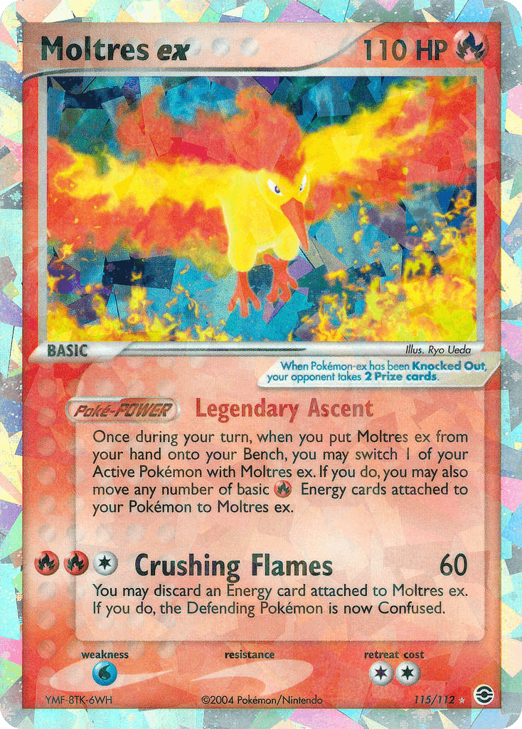 Moltres ex z edície FireRed & LeafGreen, karta č.115