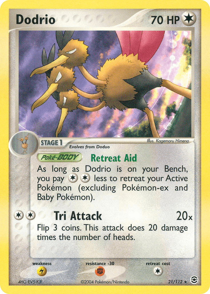 Dodrio z edície FireRed & LeafGreen, karta č.21