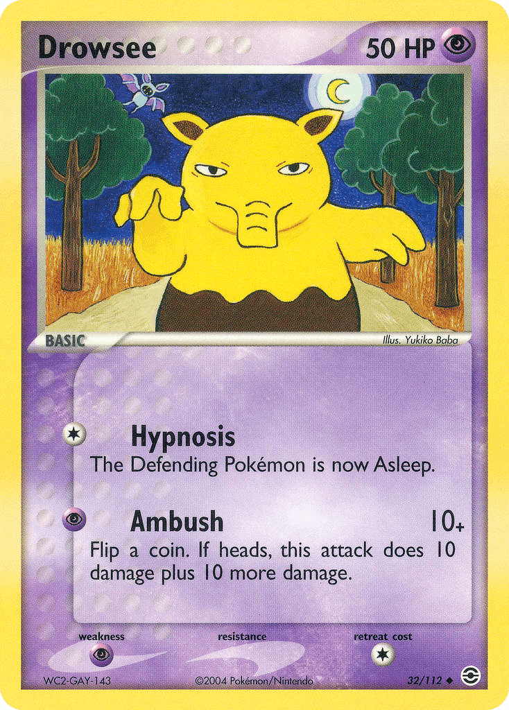 Drowzee z edície FireRed & LeafGreen, karta č.32