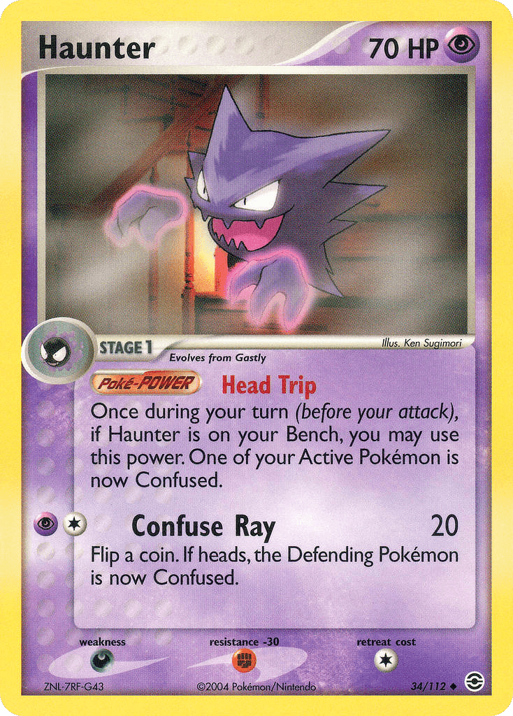 Haunter z edície FireRed & LeafGreen, karta č.34