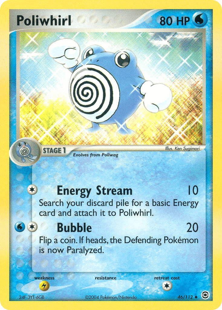 Poliwhirl z edície FireRed & LeafGreen, karta č.46