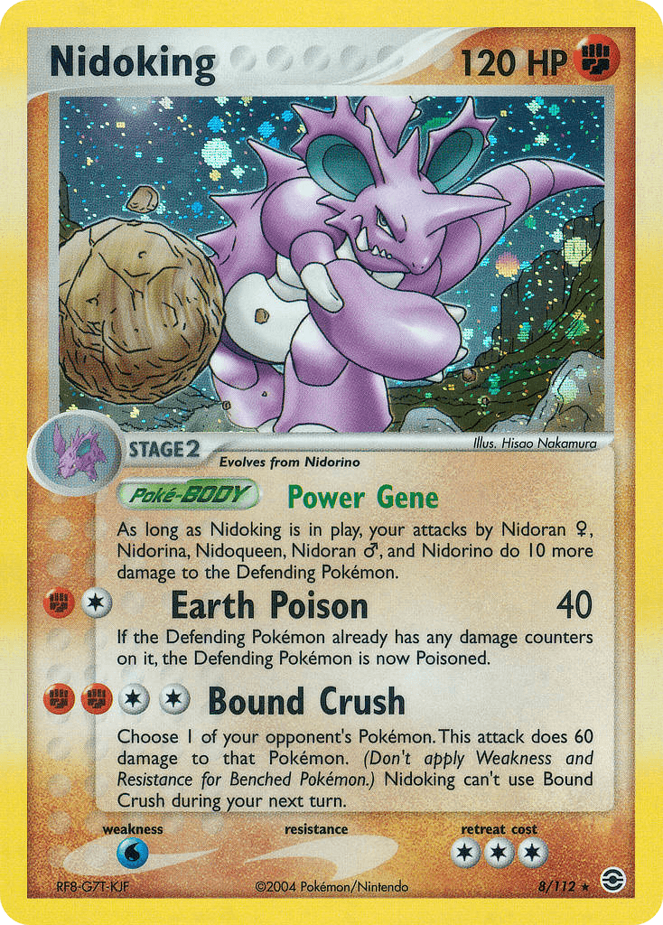 Nidoking z edície FireRed & LeafGreen, karta č.8