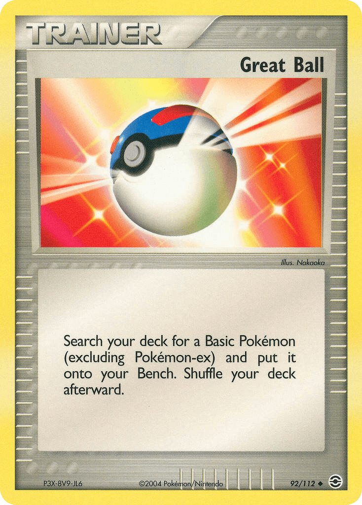 Great Ball z edície FireRed & LeafGreen, karta č.92