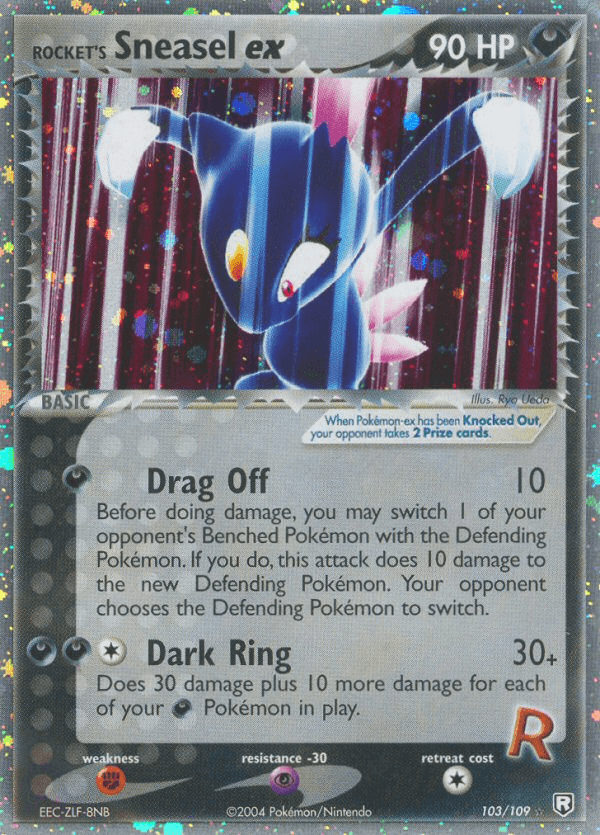 Rocket's Sneasel ex z edície Team Rocket Returns, karta č.103