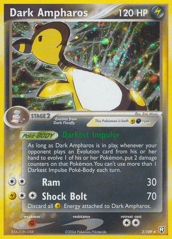 Dark Ampharos z edície Team Rocket Returns, karta č.2