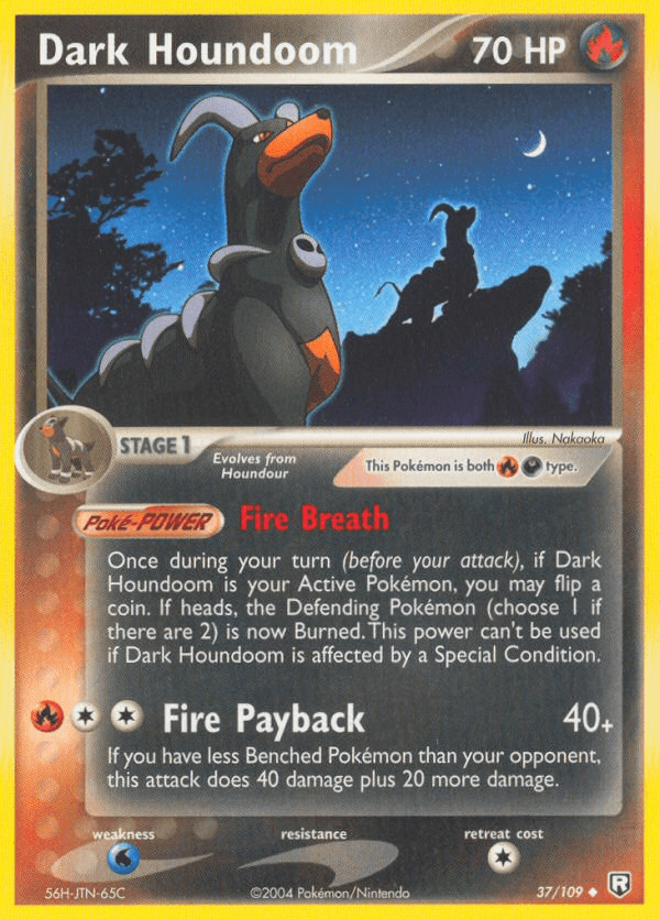 Dark Houndoom z edície Team Rocket Returns, karta č.37