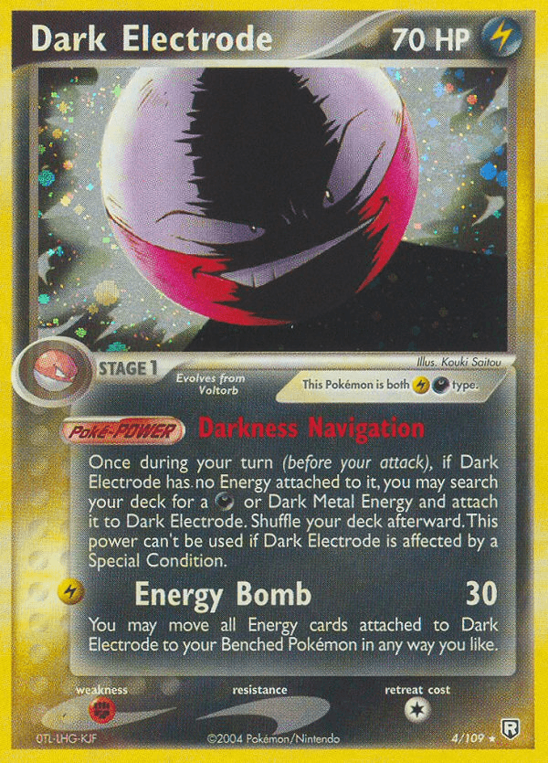 Dark Electrode z edície Team Rocket Returns, karta č.4
