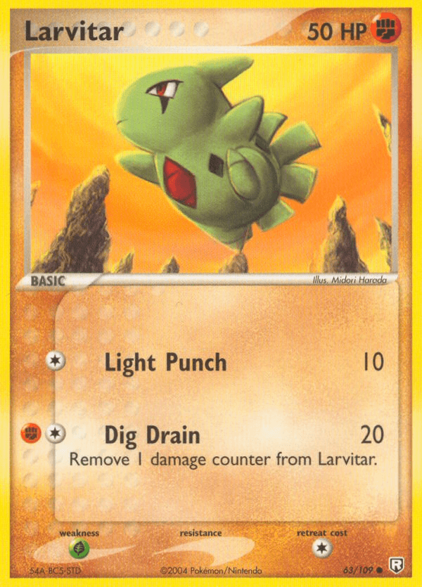 Larvitar z edície Team Rocket Returns, karta č.63