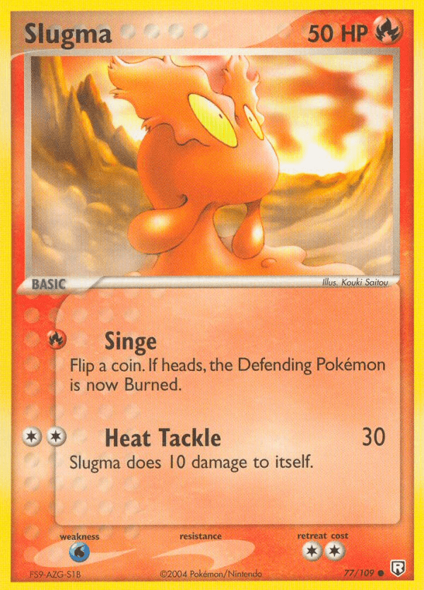 Slugma z edície Team Rocket Returns, karta č.77